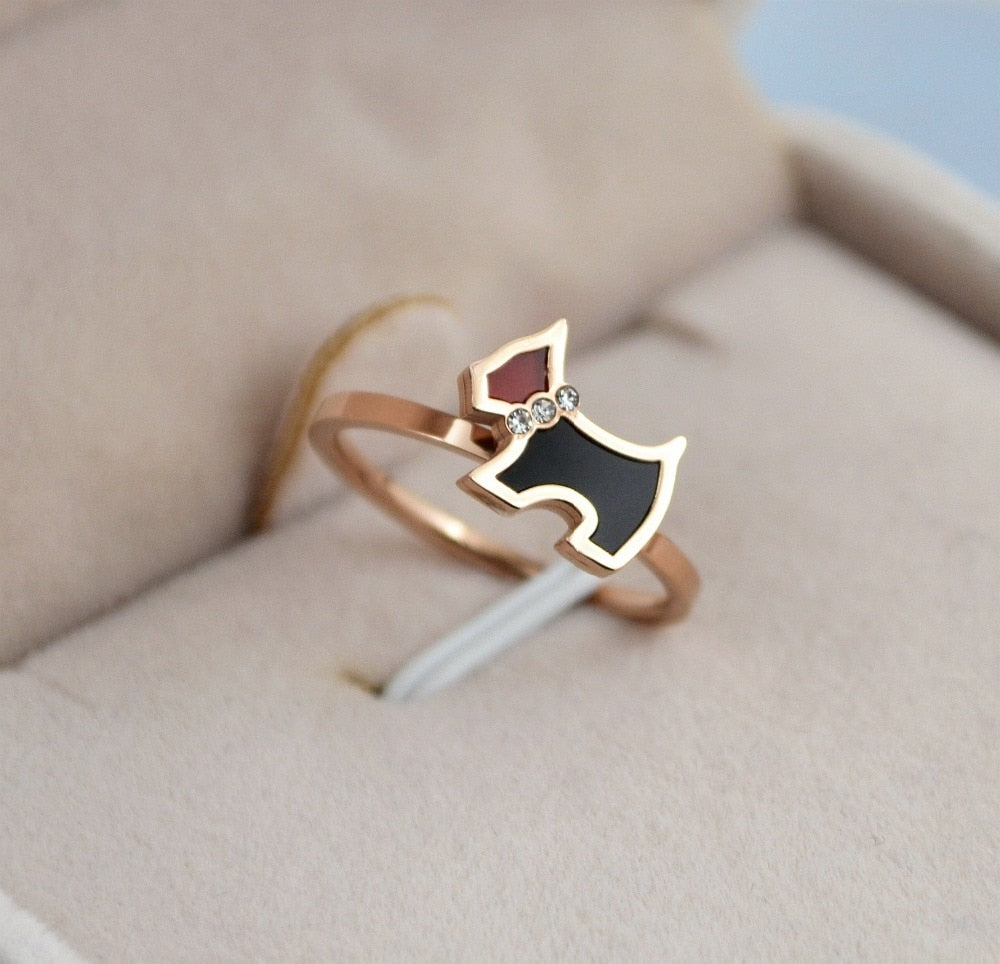 Rose Gold Dog Tail Ring for Pets