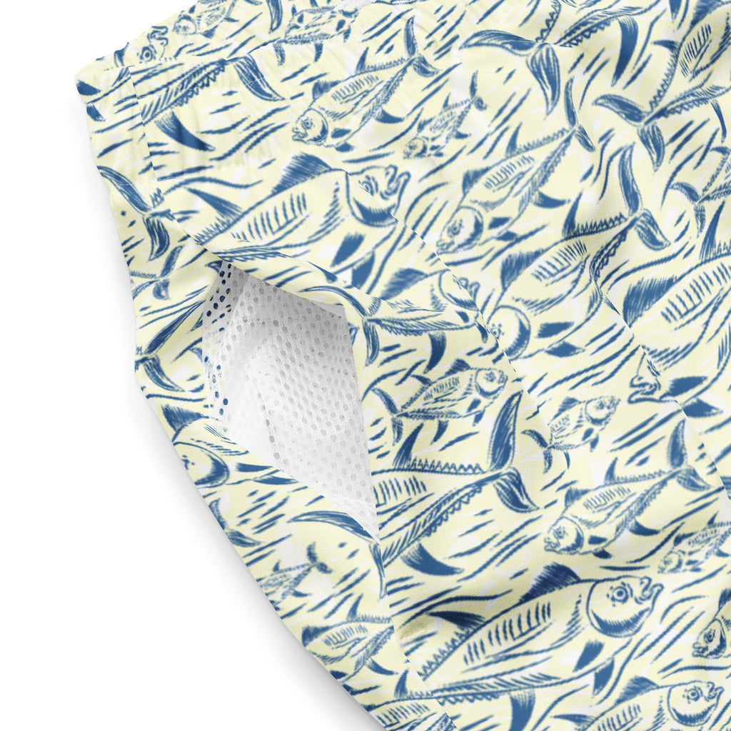 Men's Fish Print Swim Trunks