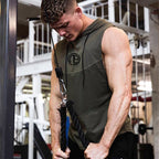 Men's Summer Muscle Brother Hooded Tank Top for Training
