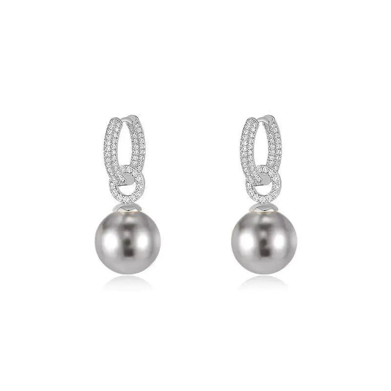 Goddess Pearl And Crystal Hoop Earrings | Jewelry