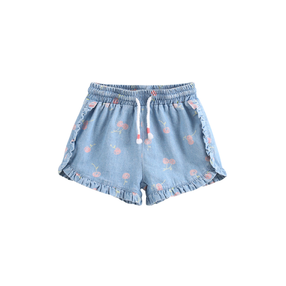 MarcJanie 2020 New Summer Girls' Cherry Denim Shorts