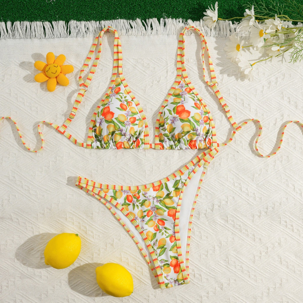 Ditsy Floral Triangle Bikini Set