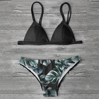 Palm Leaf Print Two-Piece Bikini Set
