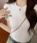 Crop Top High-Waist T-Shirt with Cute Sushi Design