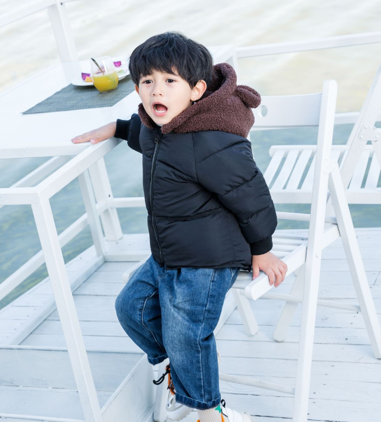 Cute Teddy Hat Cotton Jacket for Kids (Winter 2023)