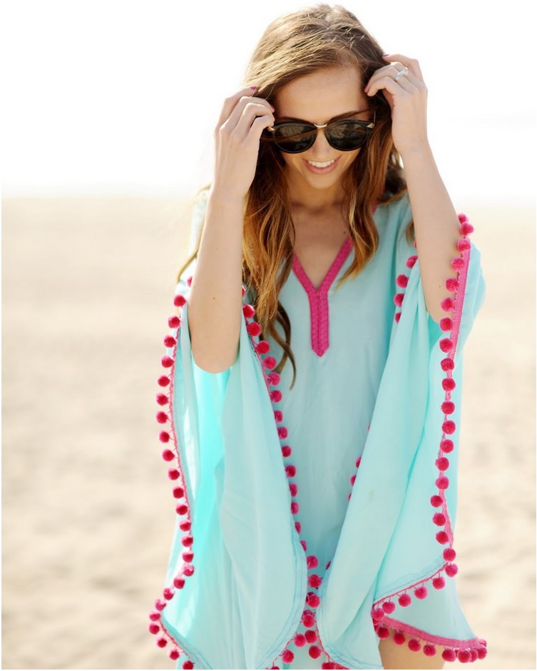 Beach Cover-Up Chiffon Shirt for Women's Vacation Wear
