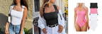 Square Neck Sleeveless Ribbed Bodysuit
