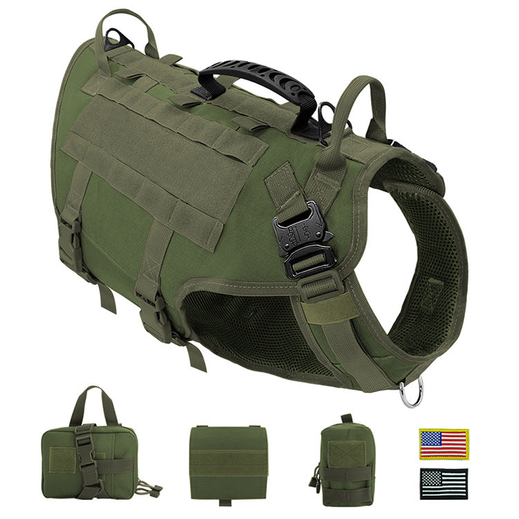 Malinois Large Dog Vest with Leash and Backpack Combo