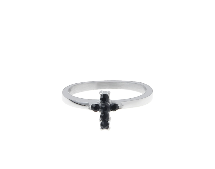 Men's Cross Ring and Zirconia