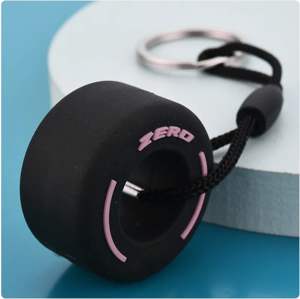 PVC Soft Rubber Tire Keychain | Accessory