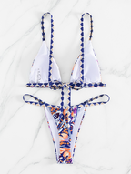 Mikayla Braided-Strap Floral Bikini Set