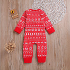 Christmas Reindeer Print Baby Romper
