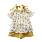 Summer Floral T-Shirt and Shorts Set for Girls