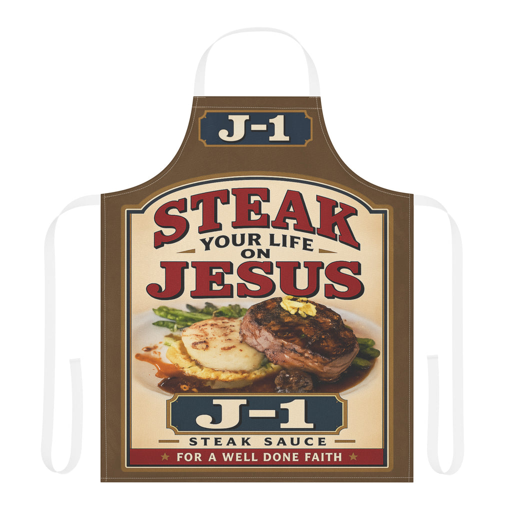 Steak Your Life On Jesus Christian Apron