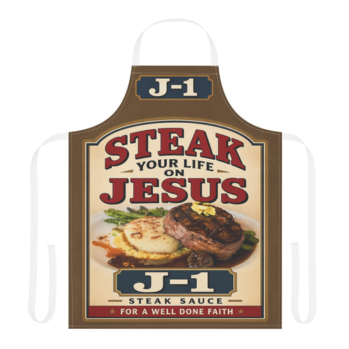 Anointed Attire Steak Your Life On Jesus Christian Apron