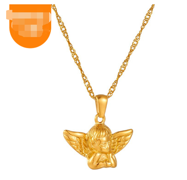 18K Gold Plated Coin Portrait Pendant Necklace