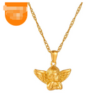 18K Gold Plated Coin Portrait Pendant Necklace
