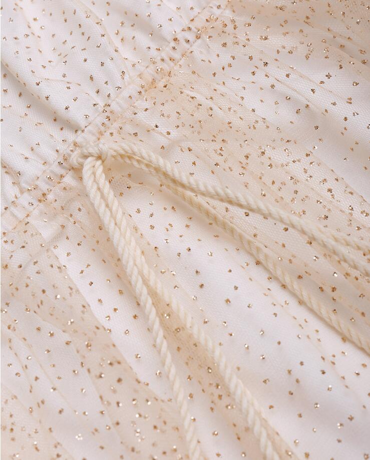 Sheer Sequin Long-Sleeve Beach Cover-Up