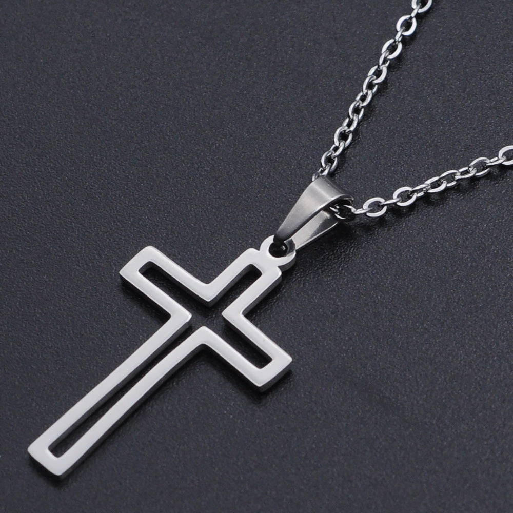 Titanium Steel Cross Necklace | Christian Jewelry