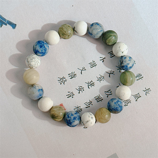 White Turquoise Stone Beaded Bracelet