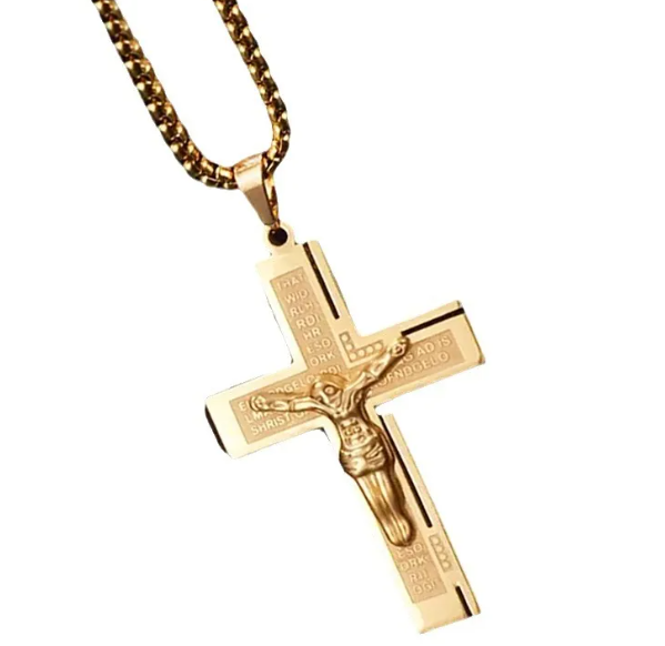 Titanium Steel Crucifix Necklace