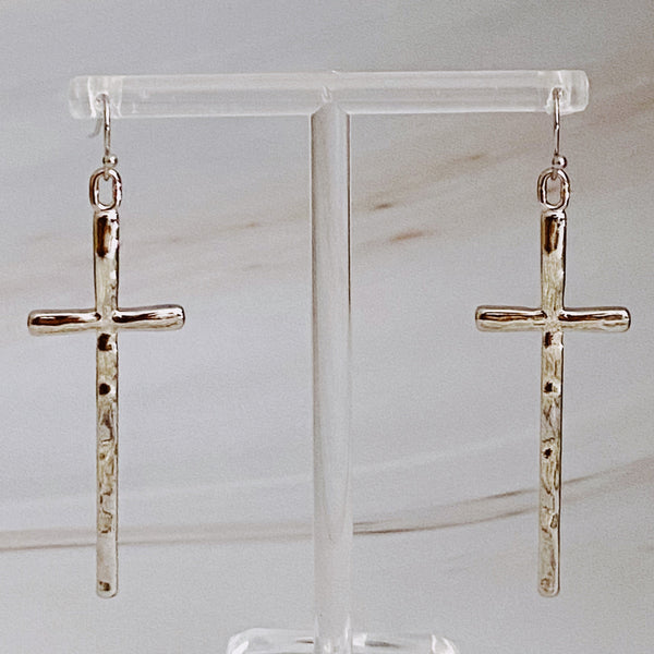 Slim And Stylish Cross Earrings | Christian Jewelry