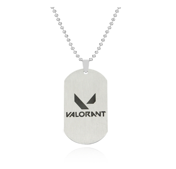 Valorant Logo Dog Tag Necklace