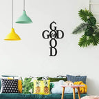 Cross God Is Good Metal Wall Art - Christian Decor