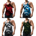 Camouflage Summer Fitness Tank Top for Men Muscle Vests