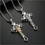3D Stainless Steel Crucifix Cross Necklace