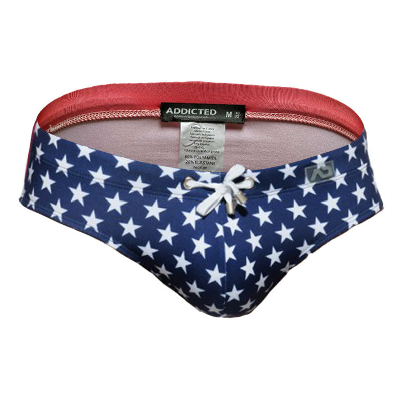 Men's USA Flag Stars Swim Briefs