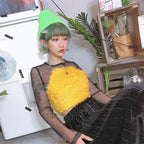Fuzzy Chain-Neck Halter Tube Top