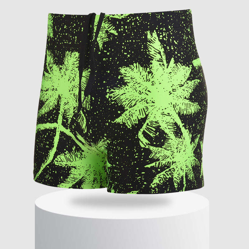 Men's Palm Tree Print Swim Trunks