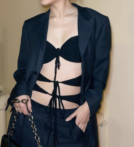 Women's Bow Tie Hollow Camisole Casual Sexy Top