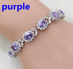 Inlaid Crystal Floral Tennis Bracelet