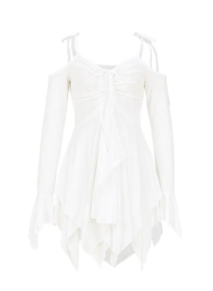 European And American Women's Clothing Irregular Spaghetti-strap Dress