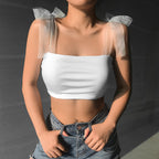 Women's Backless Mesh Strap Tank Top - Spring/Summer 2019