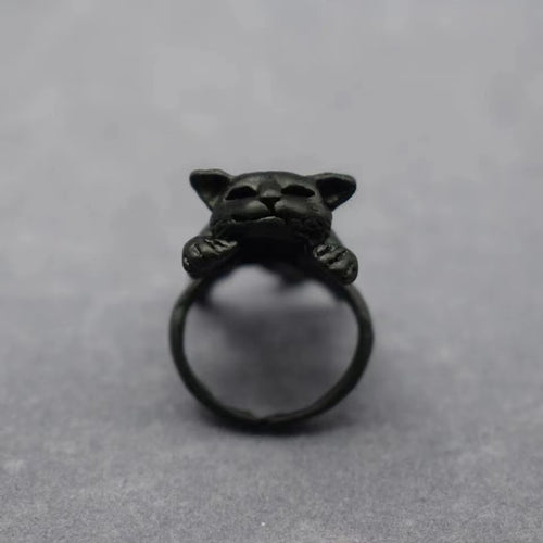 Adjustable Lazy Cat Open Ring