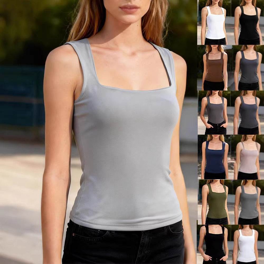 Women's Square Neck Sleeveless Tank Top