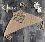 Handmade Crochet Knitted Halter Bikini Top