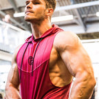Men's Summer Muscle Brother Hooded Tank Top for Training