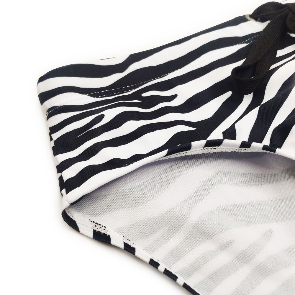 Men's Zebra Print Swim Briefs