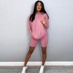 2020 Women's Casual Summer Hoodie and Shorts Set