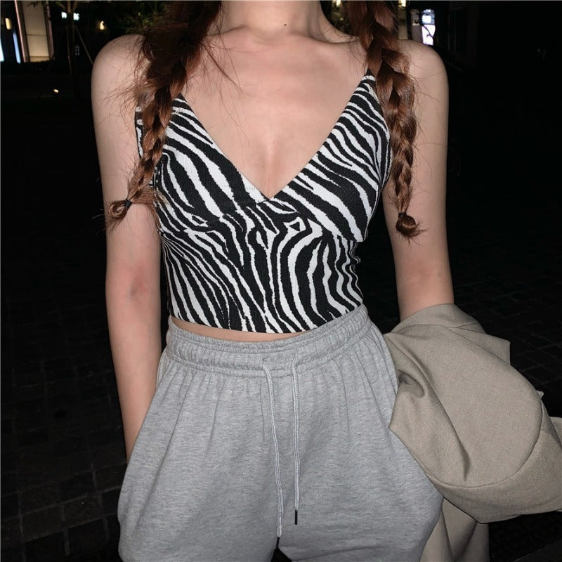Striped Spaghetti Strap Vest for Trendy Street Style