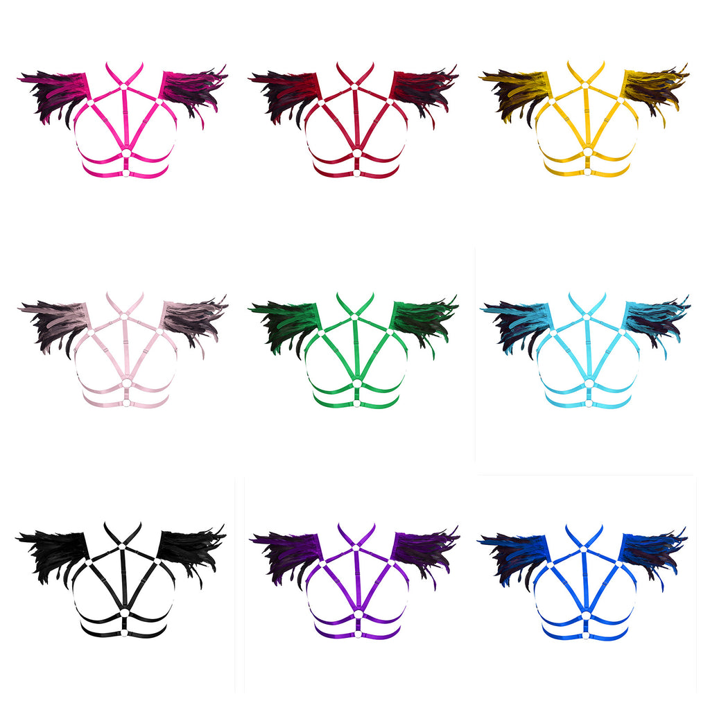 Feather Wing Strappy Cage Body Harness