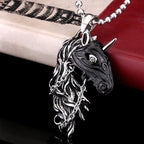 Horse Pendant Necklace in Titanium Steel
