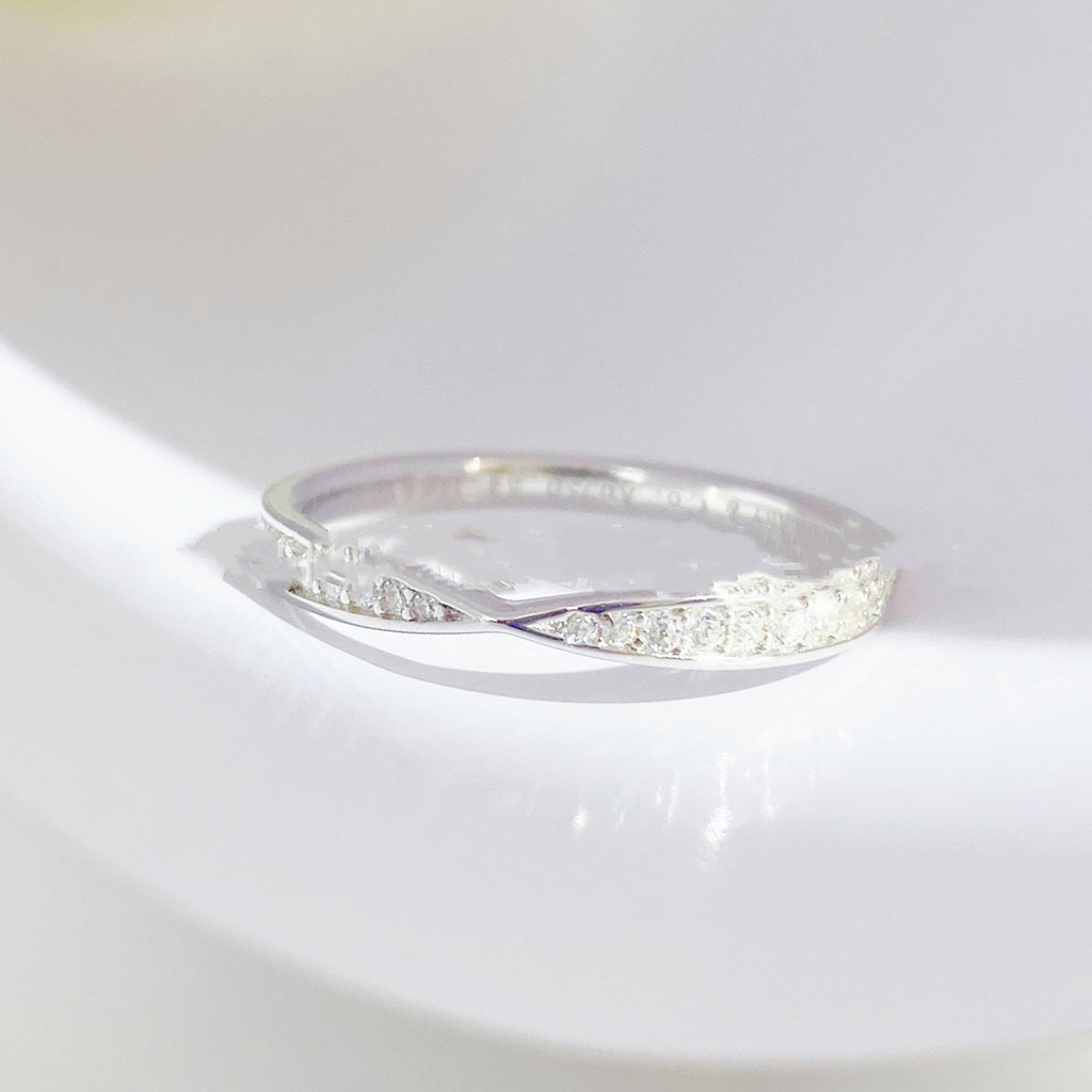 Women's Twisted Pave Crystal Band Ring