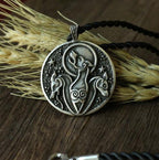 Celtic Hound Dog Pendant Necklace (Double-Sided)