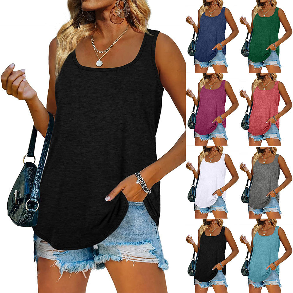 2024 Women's Summer Sleeveless Square Neck Tank Top