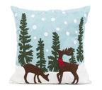Embroidered Christmas Gnome Pillow Cover - Holiday Home Decor